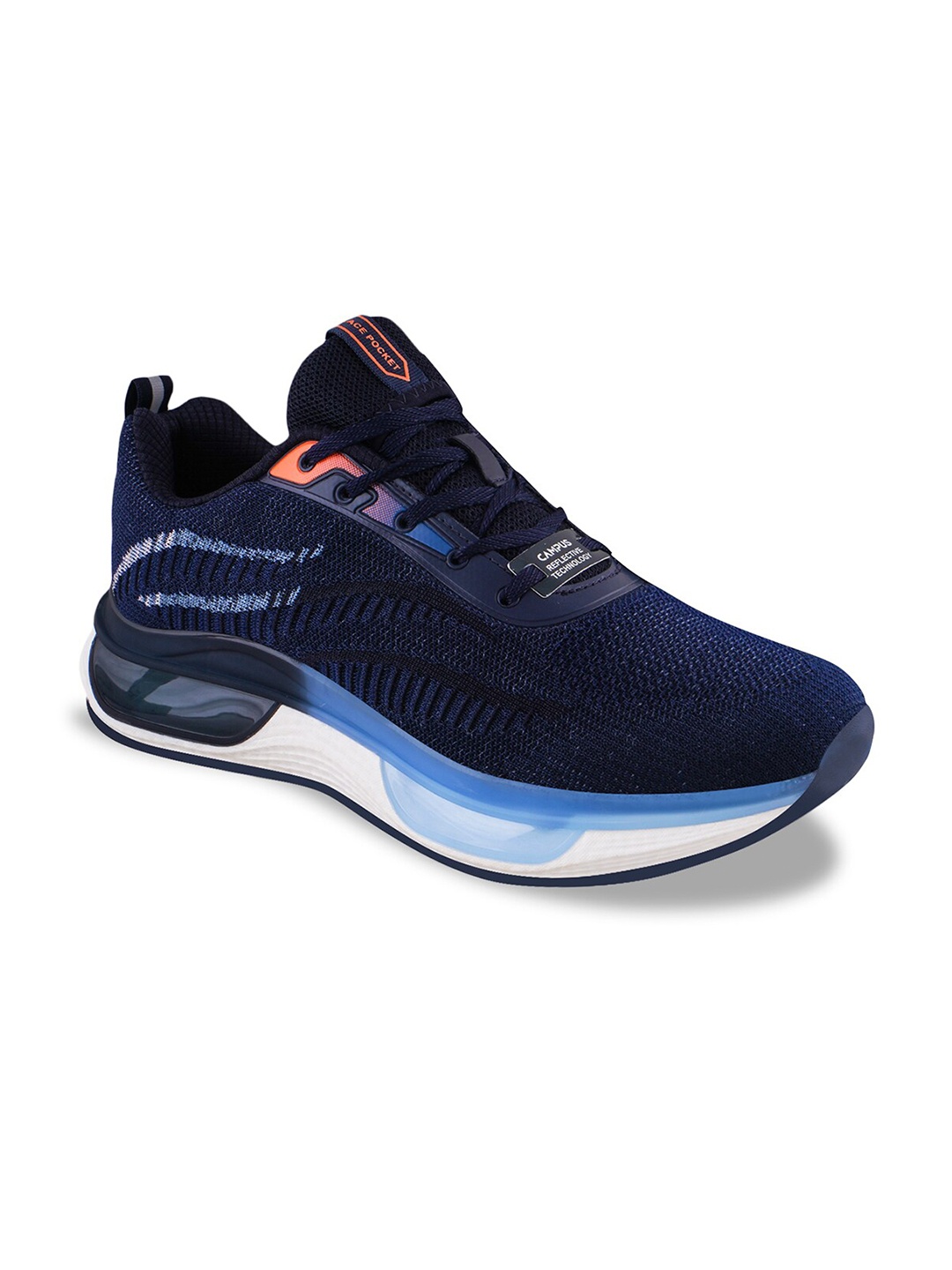 

Campus Men Mesh Running Shoes, Navy blue