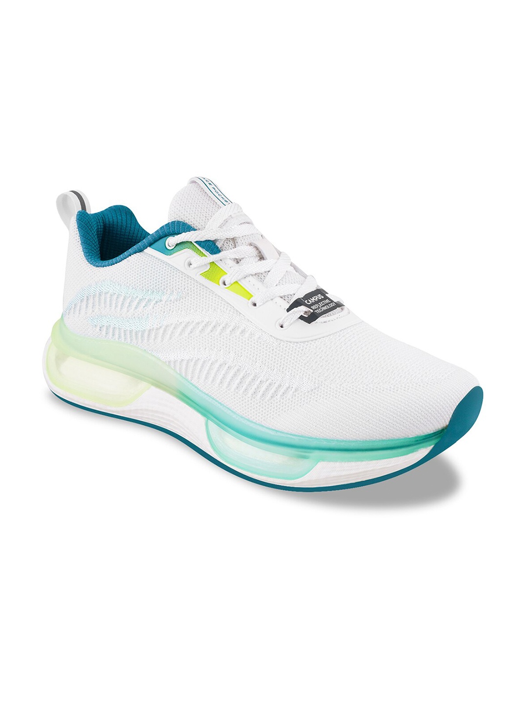 Campus Men Mesh Running Shoes, White