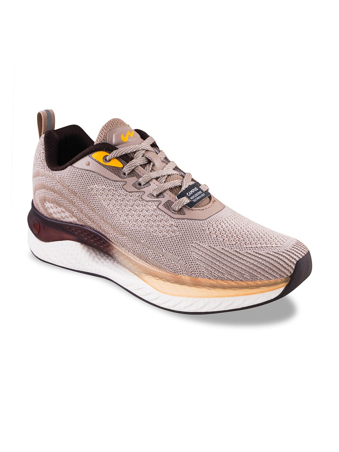 

Campus Men Mesh Running Shoes, Beige