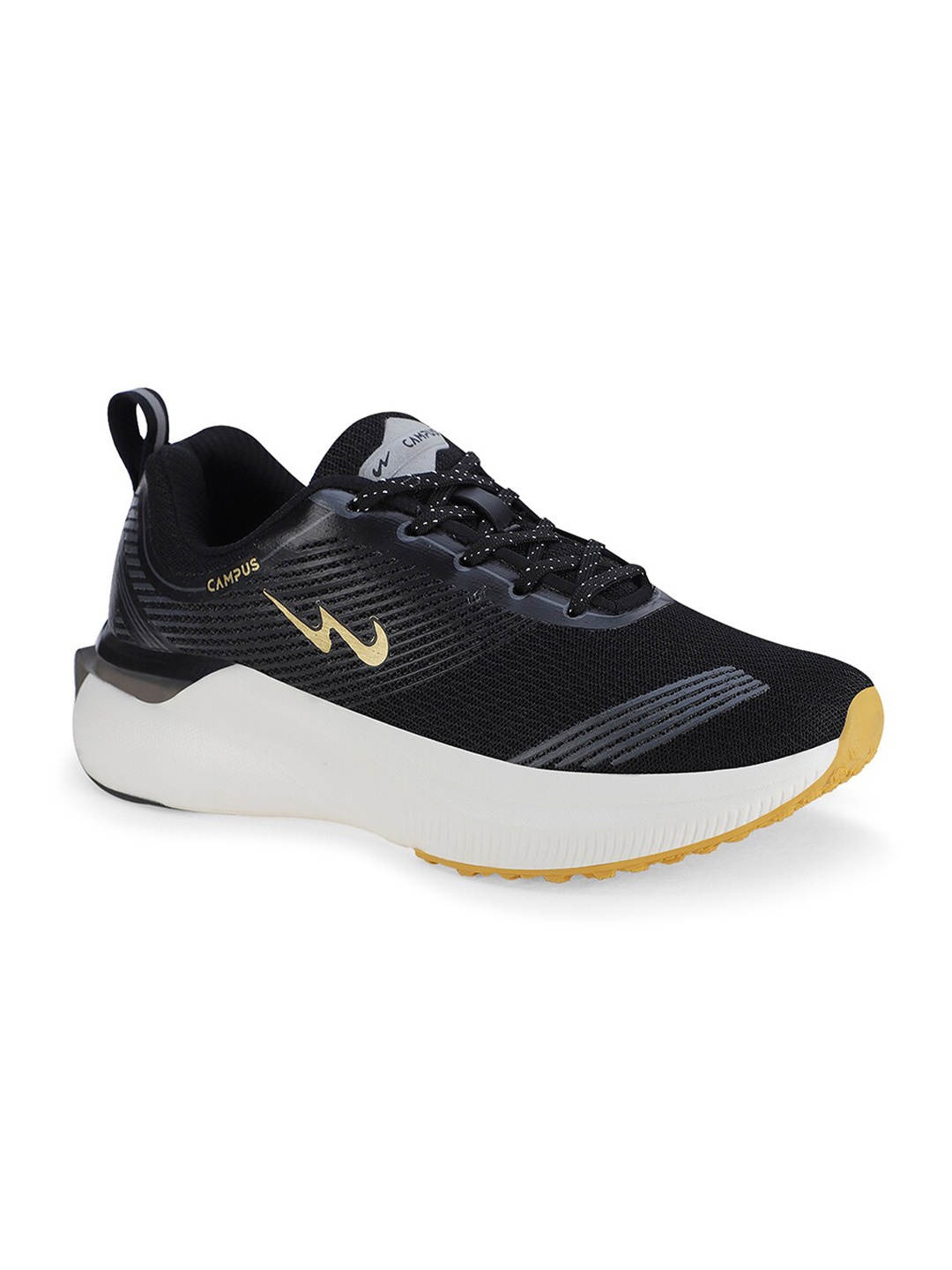 

Campus Men Mesh Running Shoes, Black
