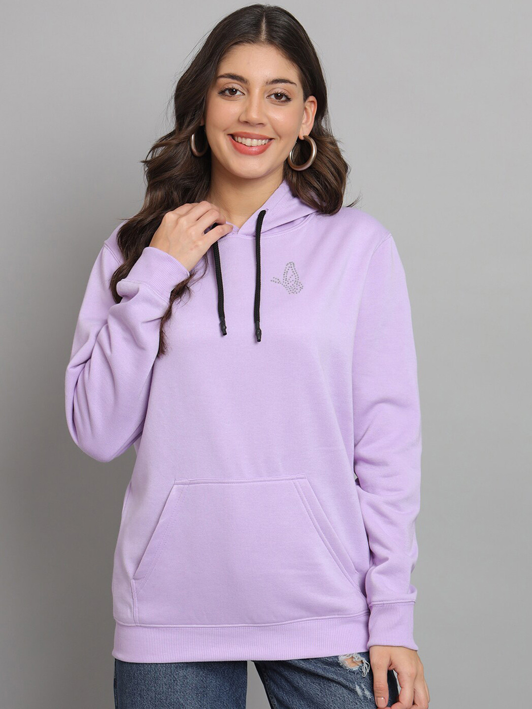 

urSense Hooded Fleece Sweatshirt, Lavender
