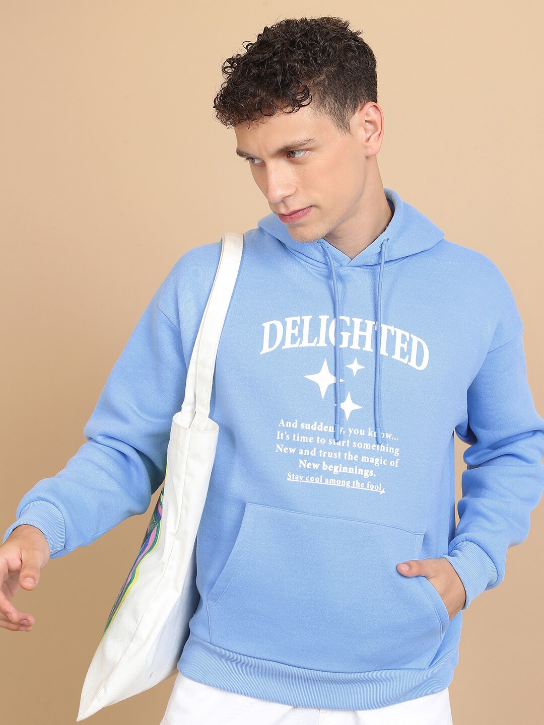 

HIGHLANDER Printed Relaxed Hoodie Sweatshirt, Blue