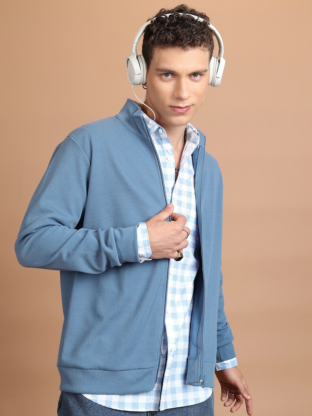 HIGHLANDER High Neck Pullover Sweatshirt, Blue