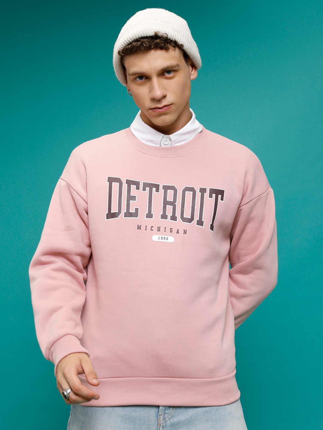 

HIGHLANDER Typography Printed Relaxed Fit Sweatshirt, Pink