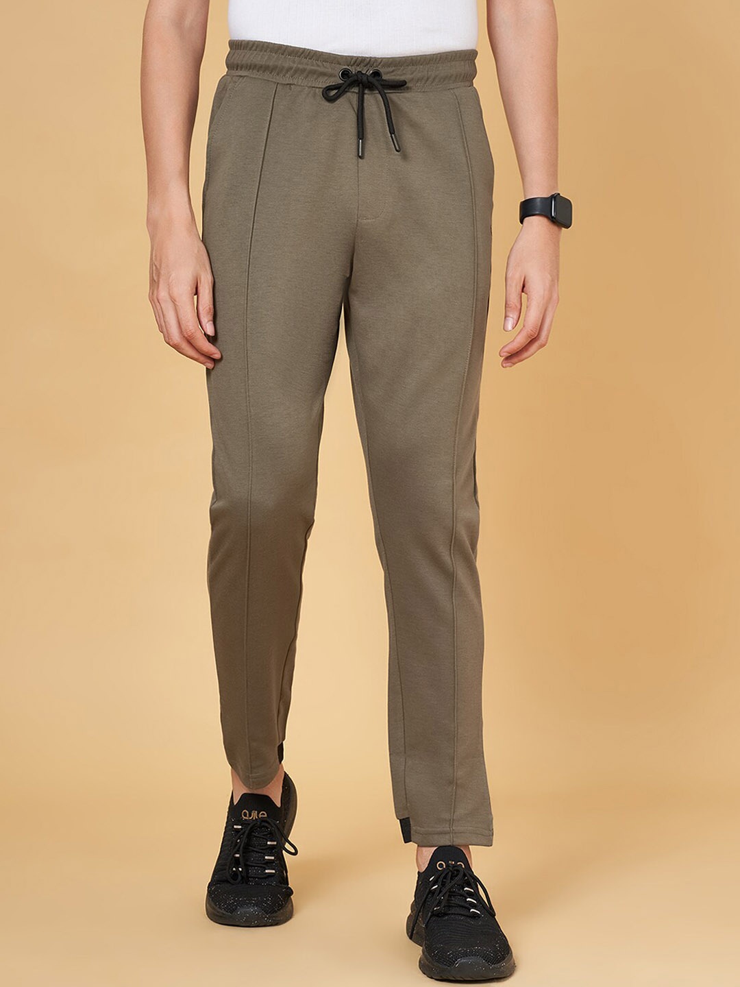 

Ajile by Pantaloons Men Slim Fit Mid-Rise Jogger, Olive