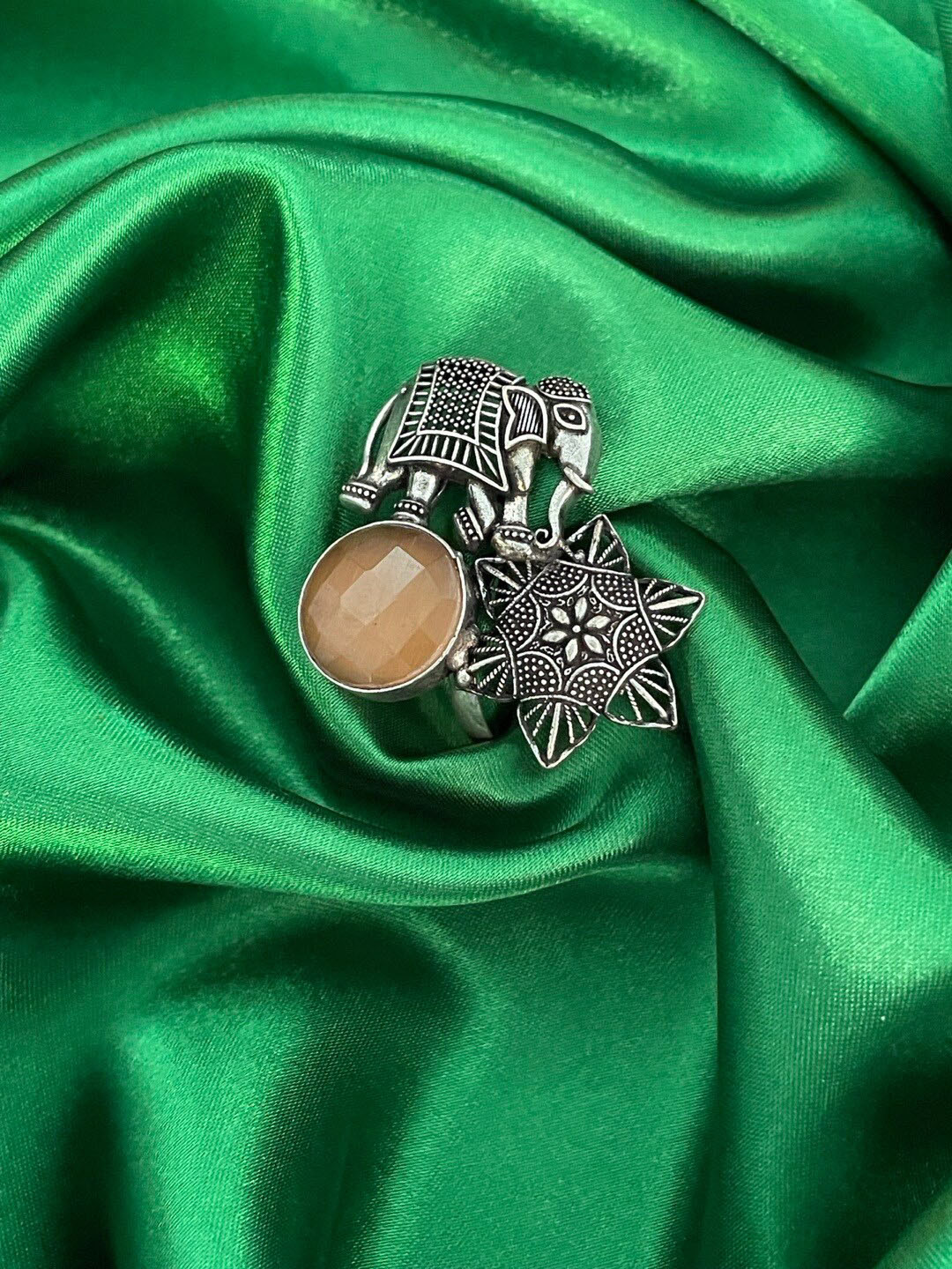 

Digital Dress Room Silver Plated Adjustable Finger Ring