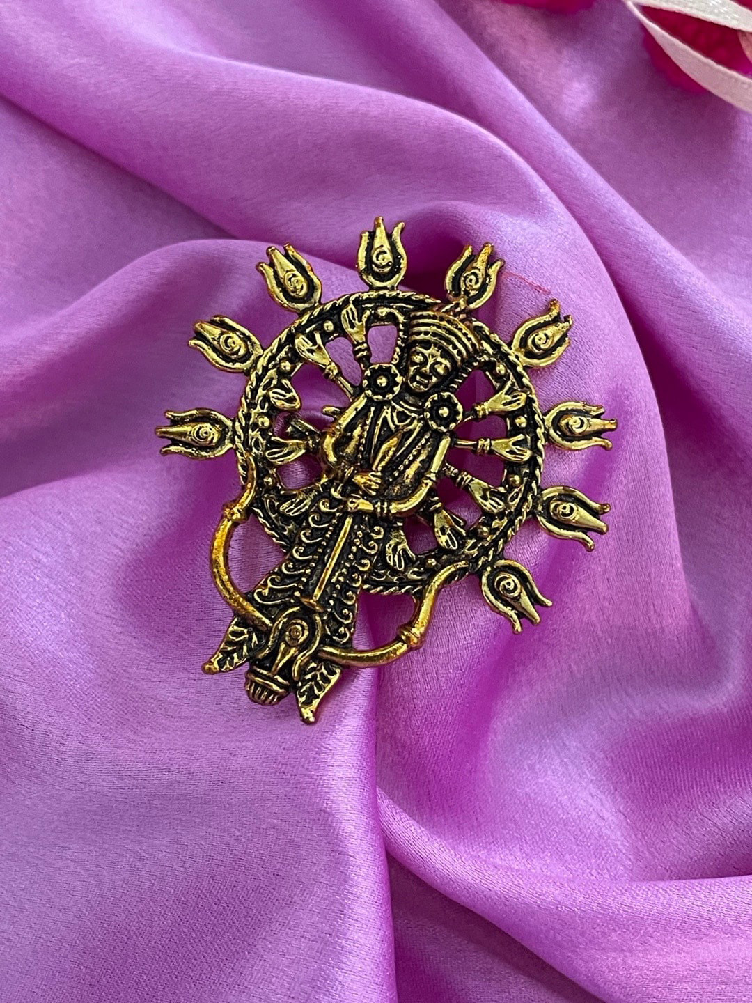 

Digital Dress Room Gold Plated Lord Skanda Murugan Design Finger Ring