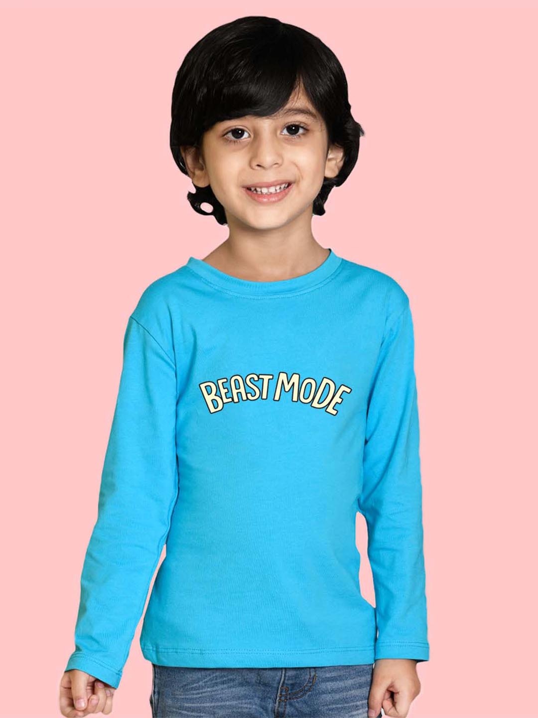 

NUSYL Boys Graphic Printed Cotton T-shirt, Blue
