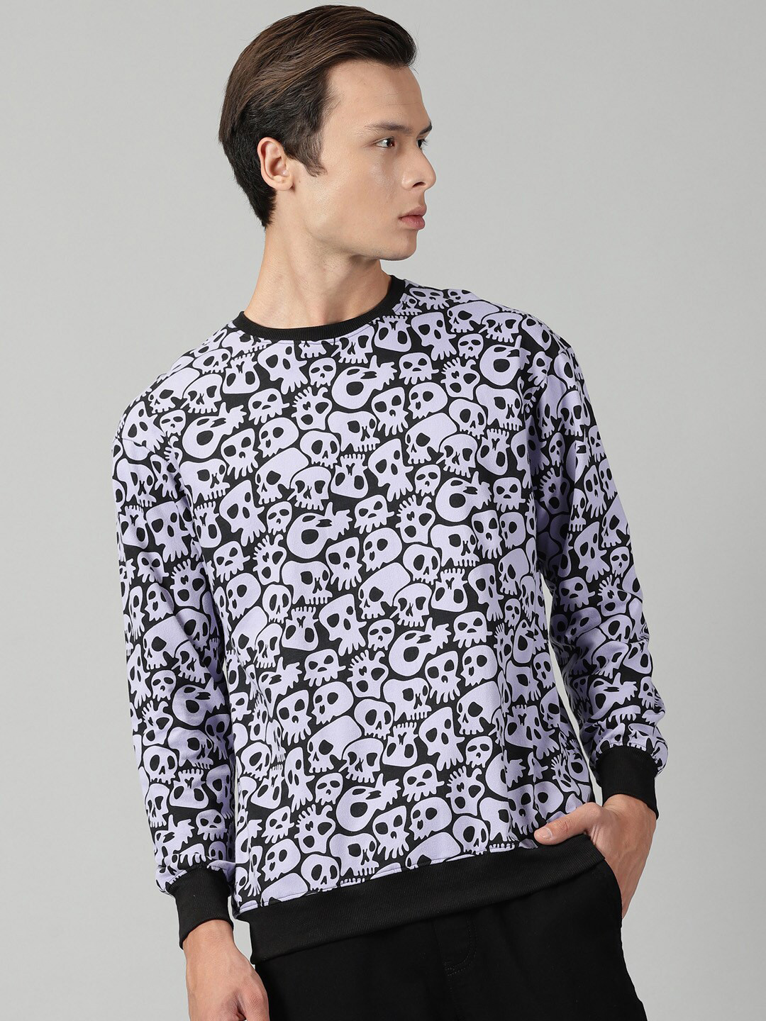 

Rodzen Conversational Printed Cotton Pullover, Lavender