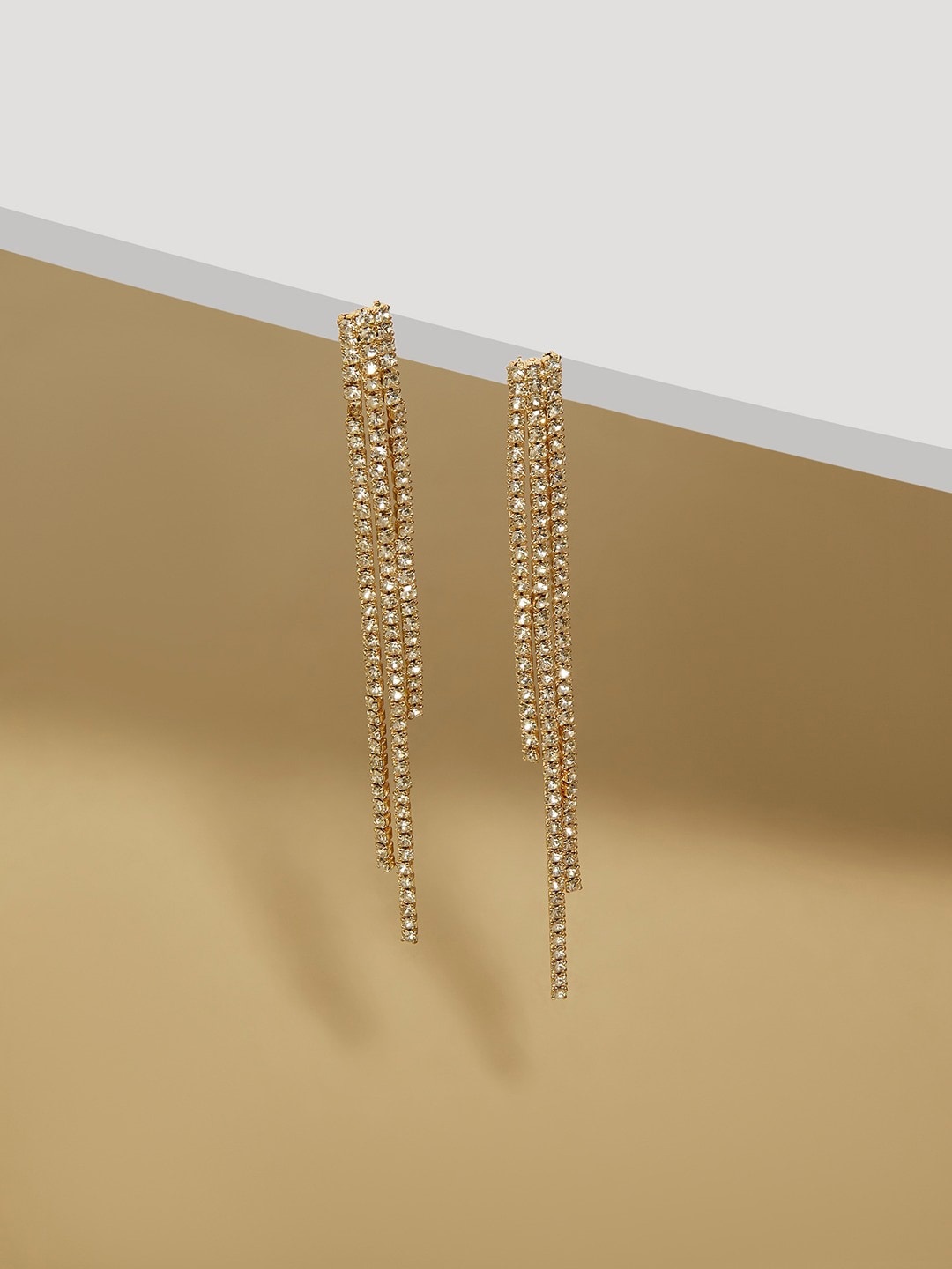 

AMI Gold-Plated Contemporary Chandelier Drop Earrings