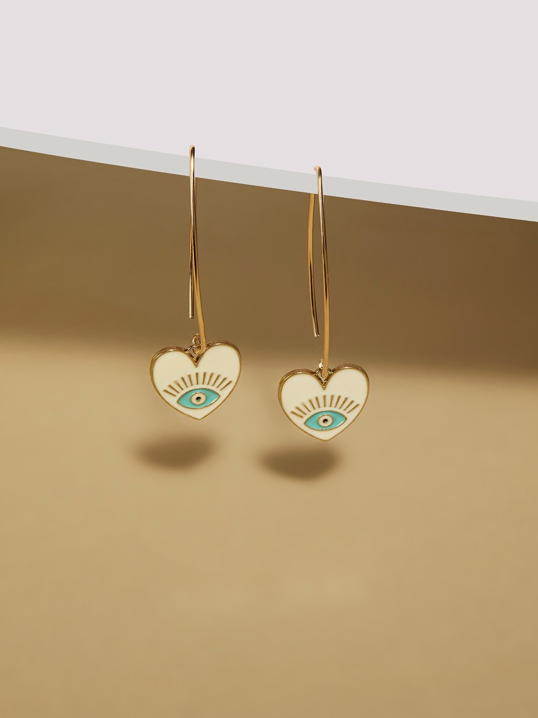 

AMI Gold-Plated Contemporary Drop Earrings, Off white
