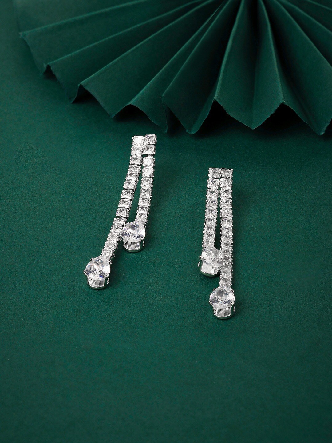 

AMI Silver Plated Contemporary Drop Earrings