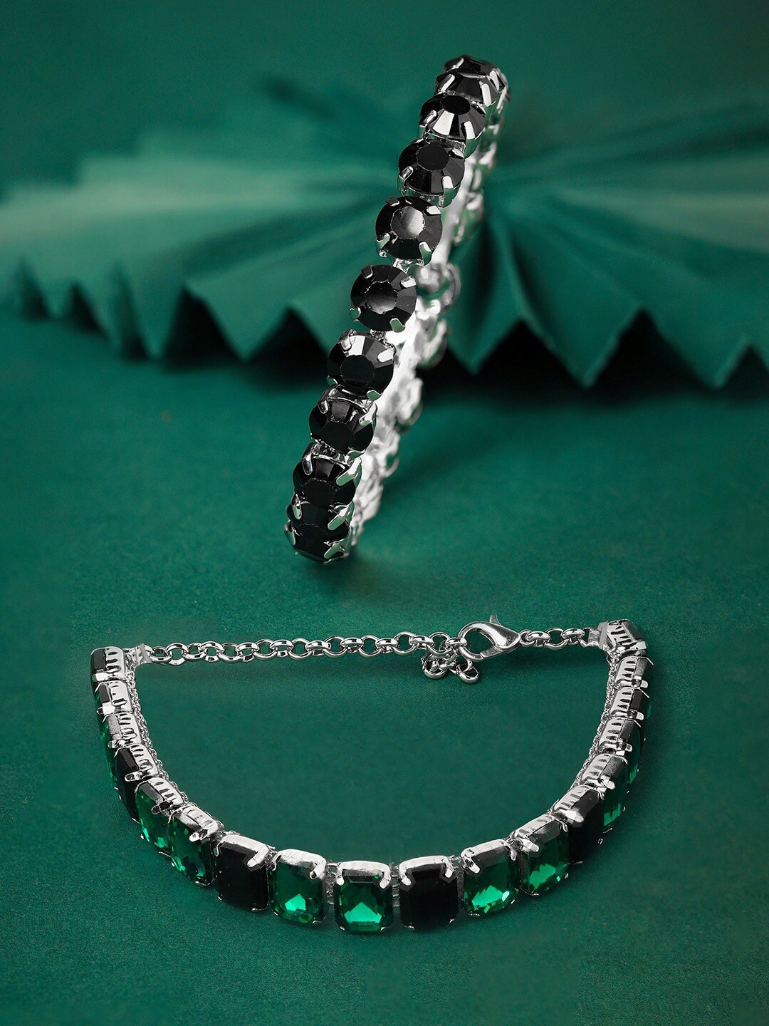 

AMI Set of 2 Silver Plated Wraparound Bracelet