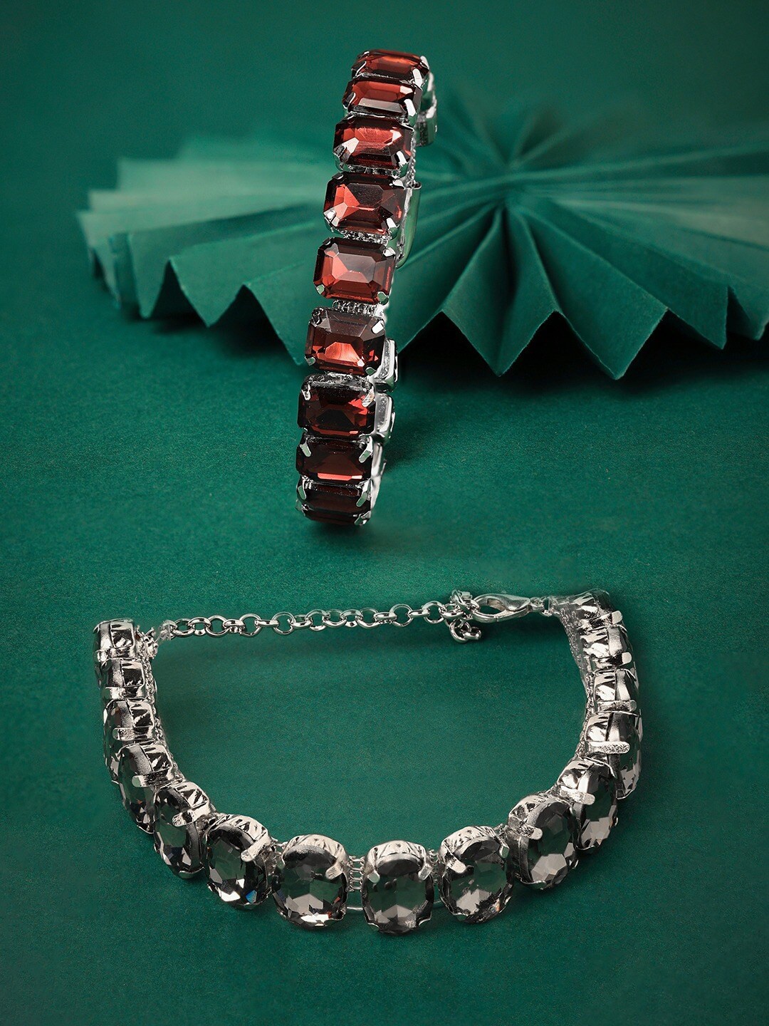 

AMI Set of 2 Silver-Plated Wraparound Bracelet