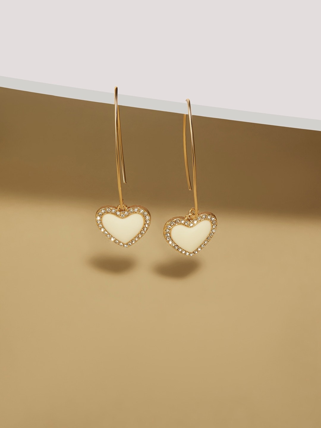 AMI Gold-Plated Contemporary Drop Earrings