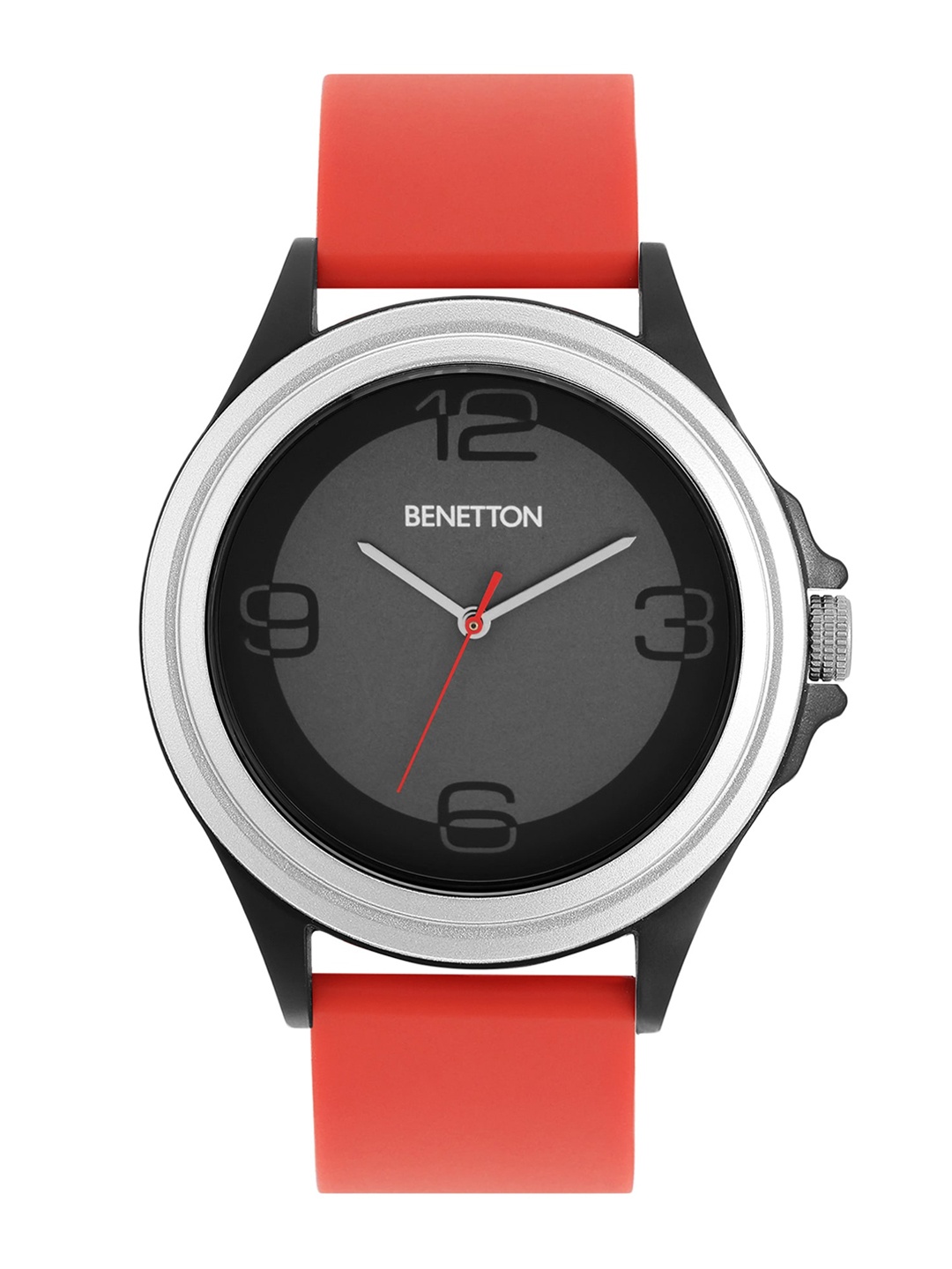 

United Colors of Benetton Men Silicon Bracelet Style Straps Analogue Watch UWUCG0306, Grey
