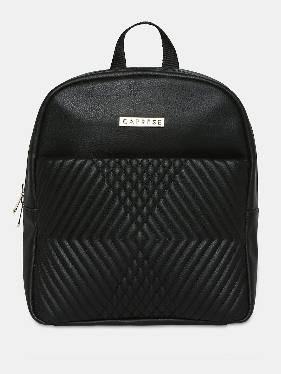 

Caprese Textured Leather Backpack, Black