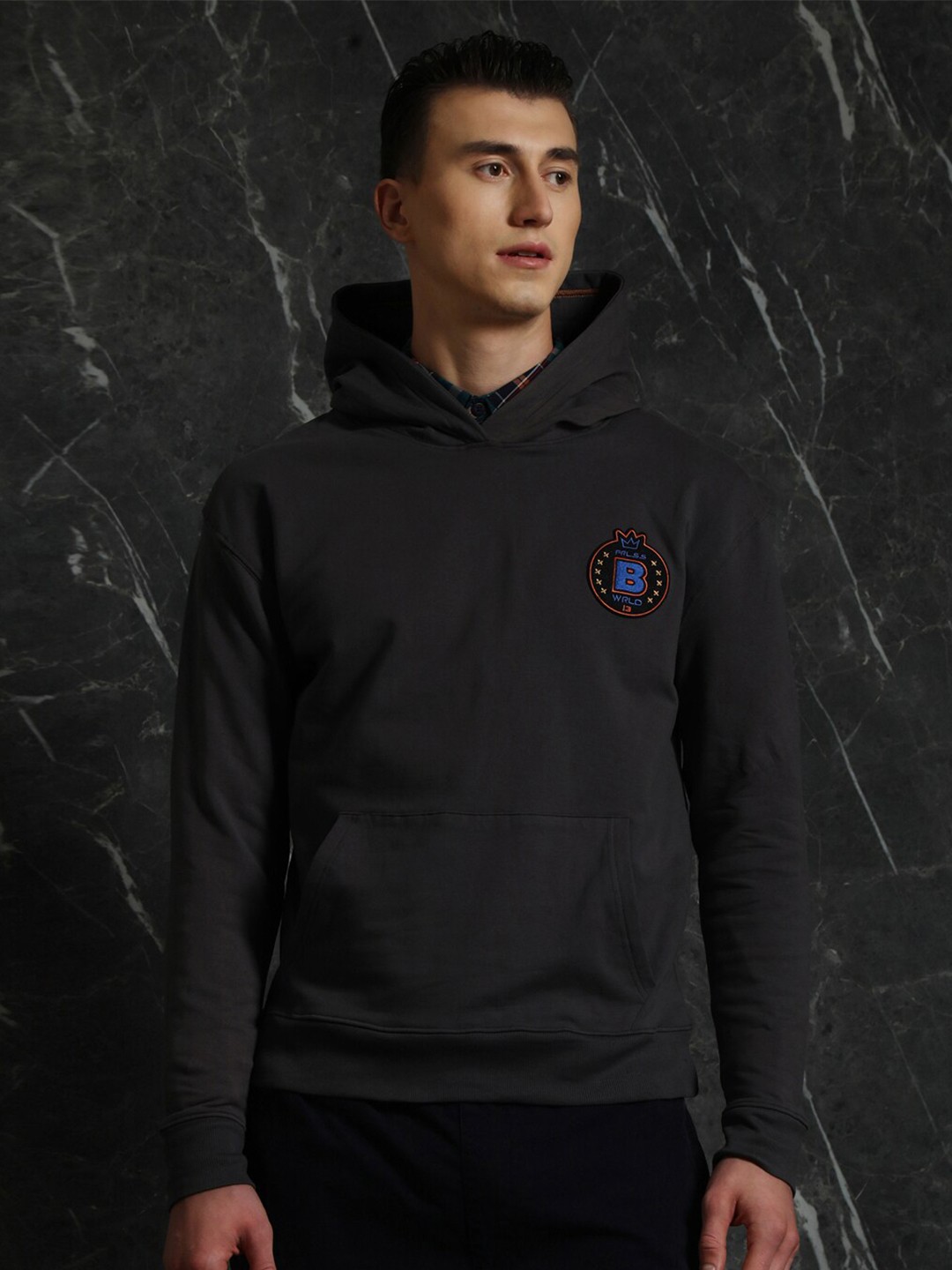 

Breakbounce Hooded Relaxed Fit Sweatshirt, Grey