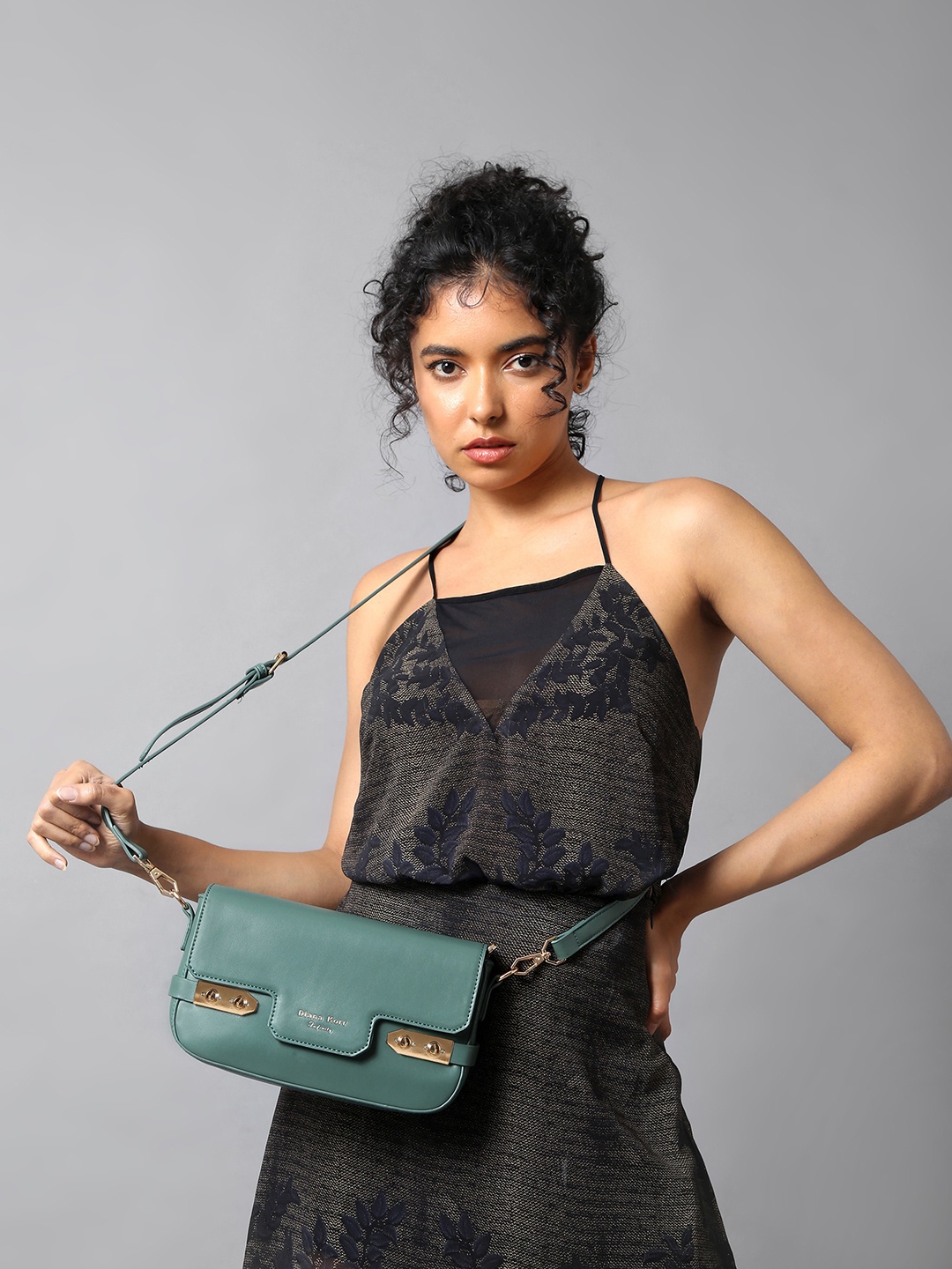 

Diana Korr Structured Sling Bag, Sea green