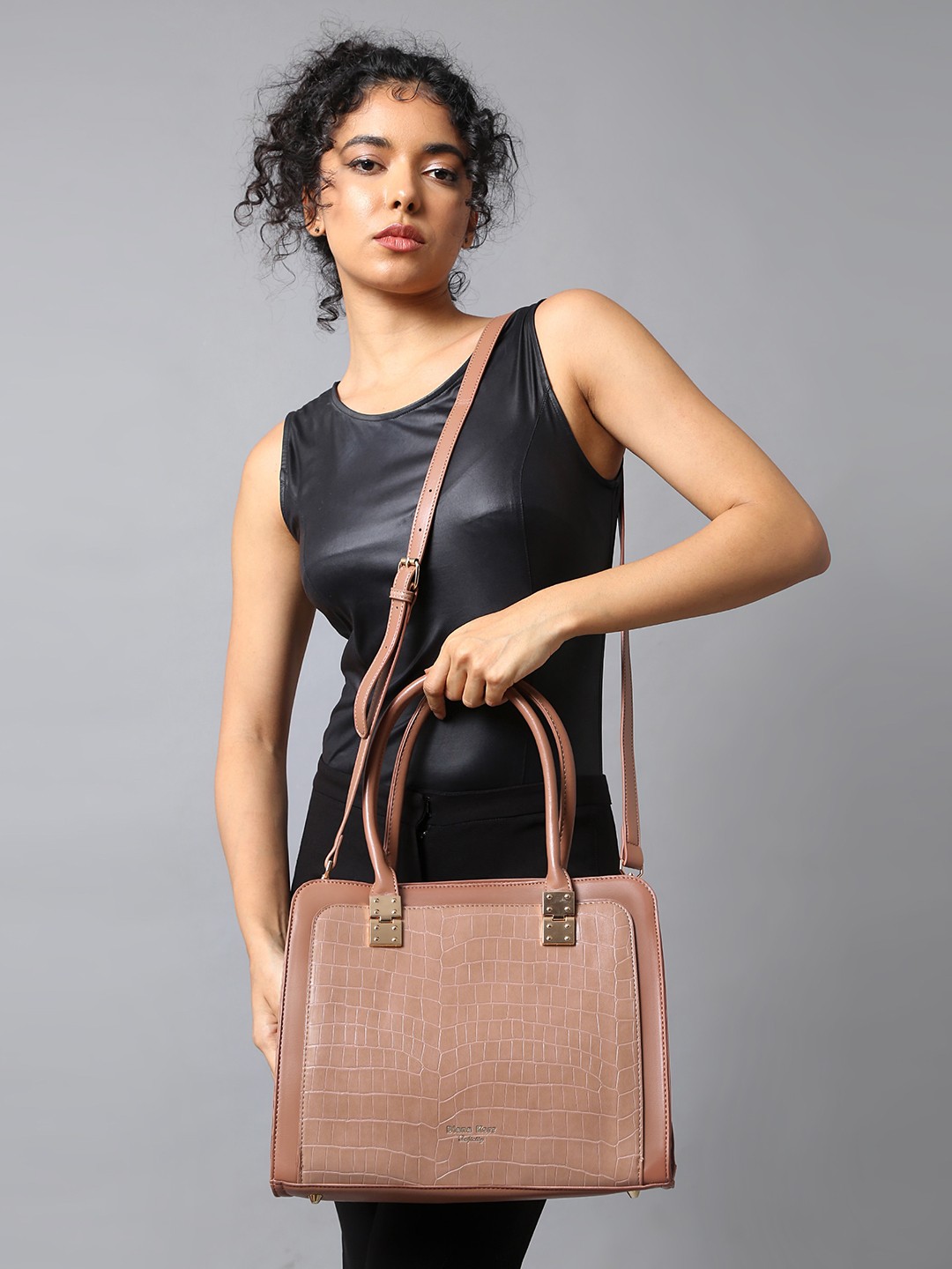 

Diana Korr Textured Structured Handheld Bag, Pink
