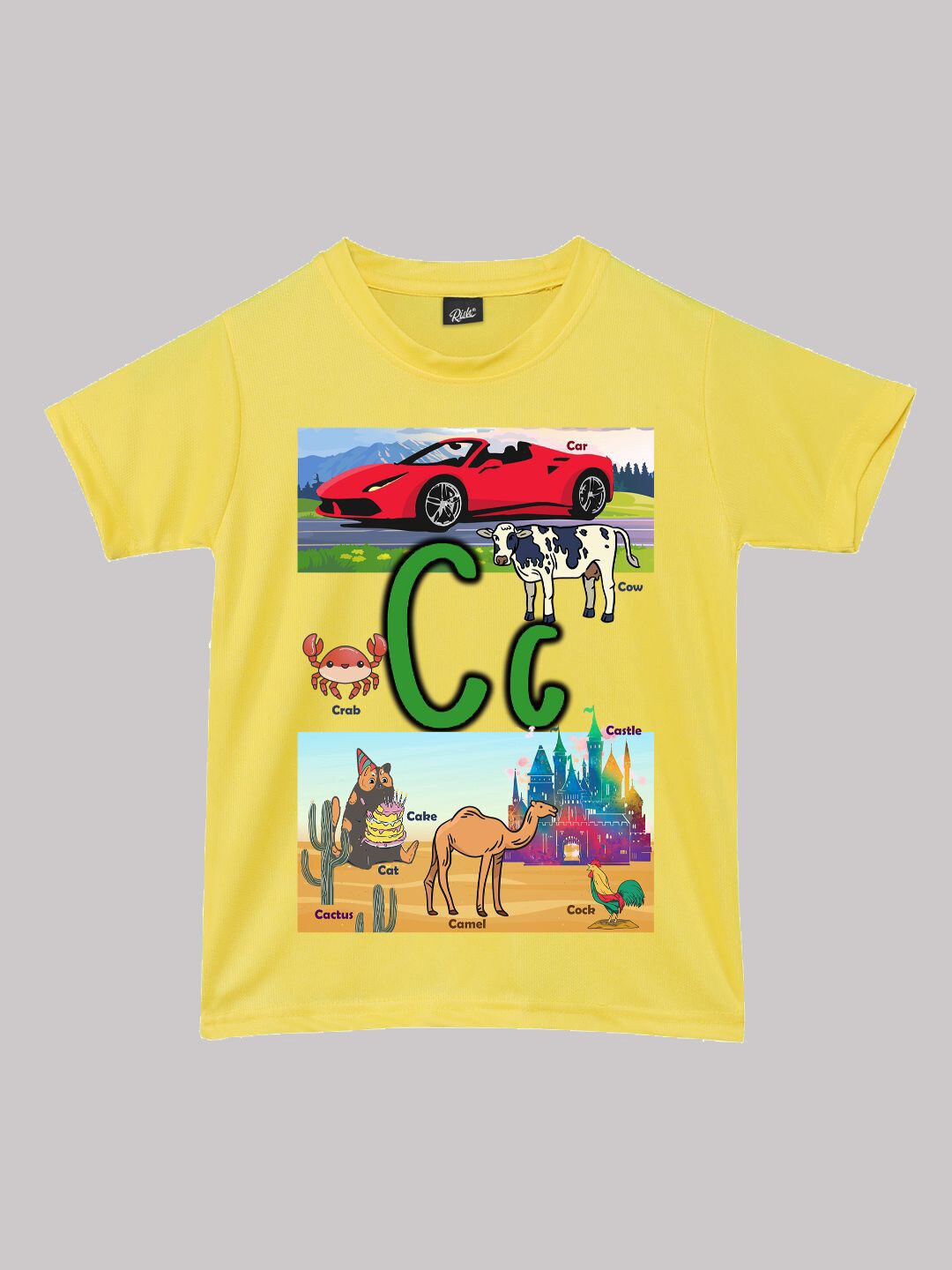 

RISH Infant Boys Phonic Words Graphic Printed T-shirt, Yellow