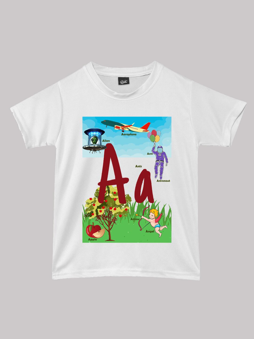 

RISH Boys Educational Printed T-shirt, White