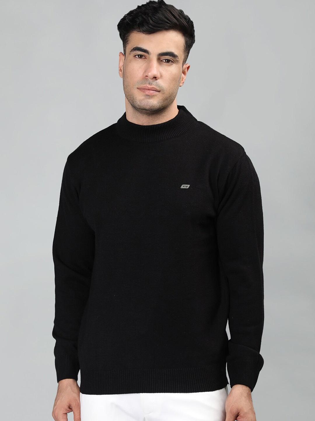 

NEVA Round Neck Cotton Sweater, Black