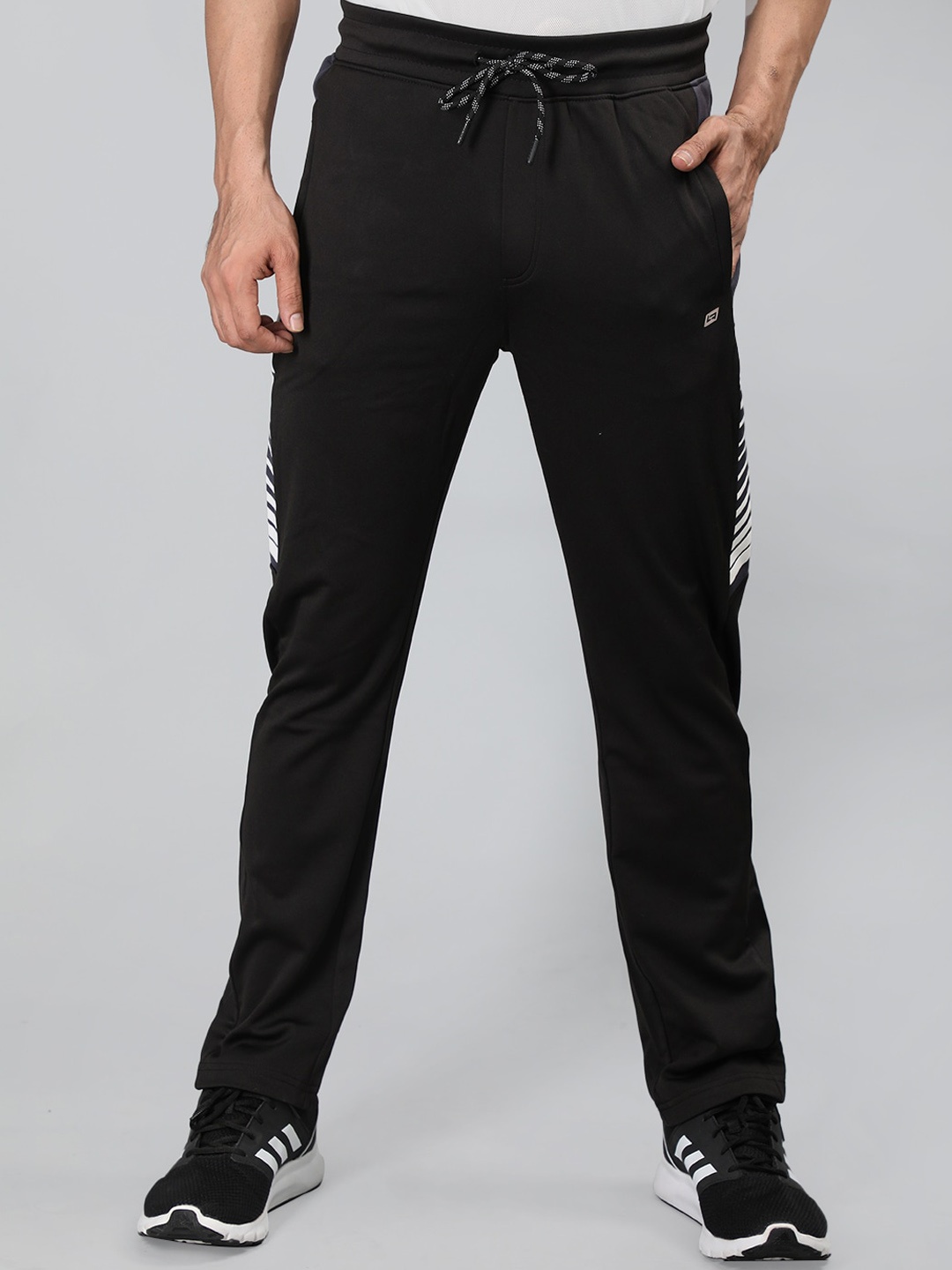 

NEVA Men Mid-Rise Cotton Trousers, Black
