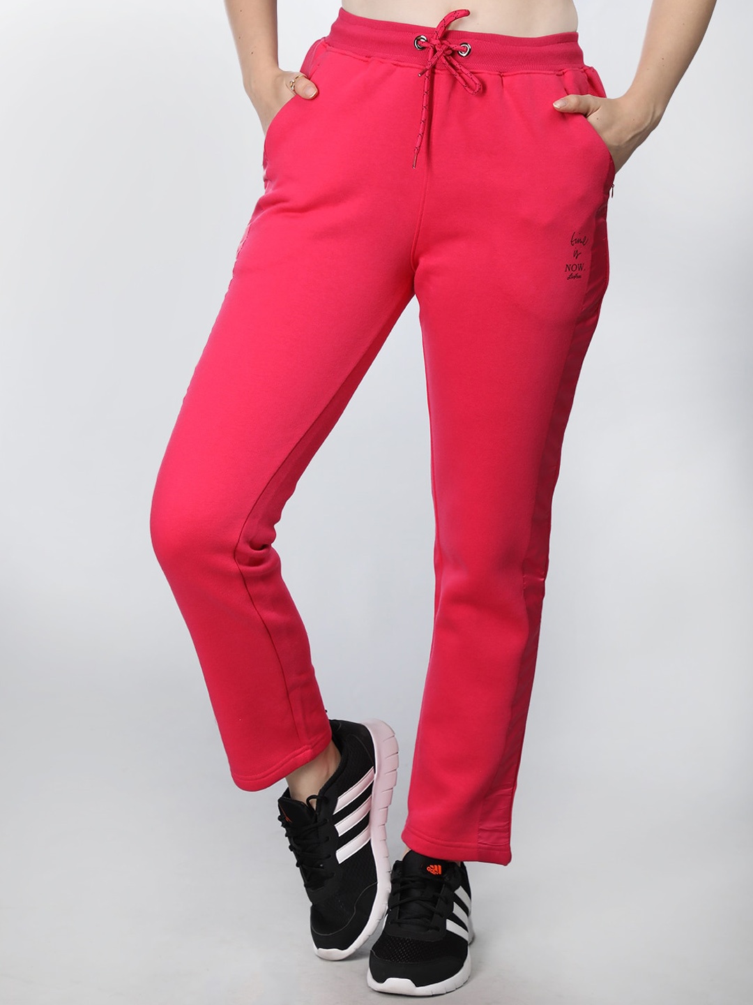 

NEVA Women Mid Rise Cotton Track Pants, Pink