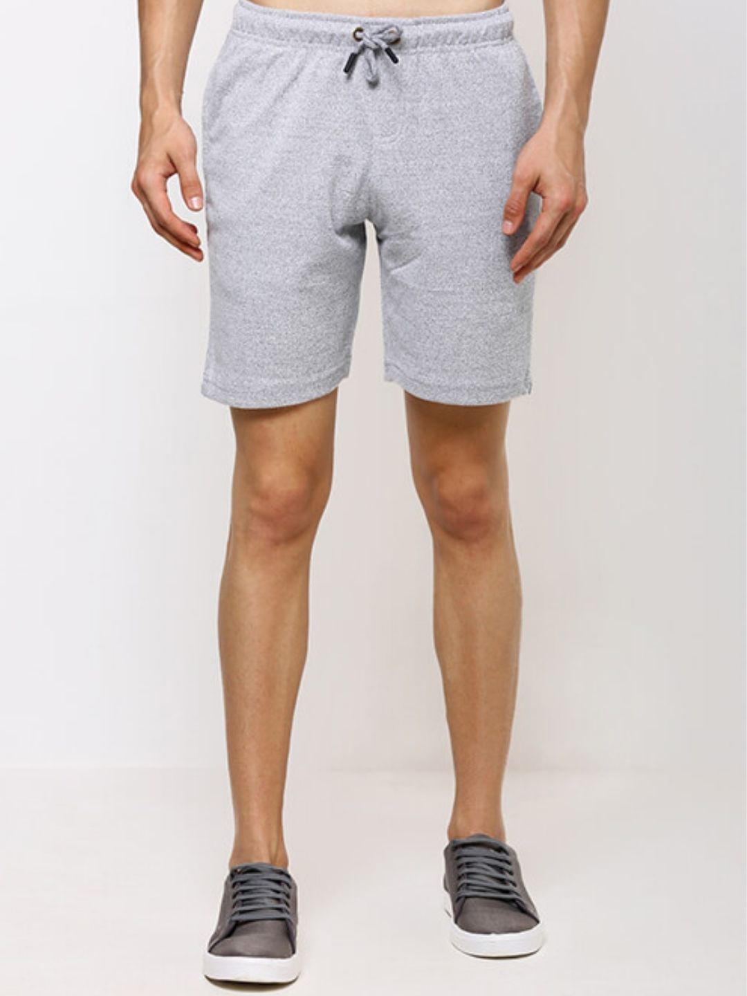 

Bareblow Men Mid-Rise Cotton Shorts, Grey