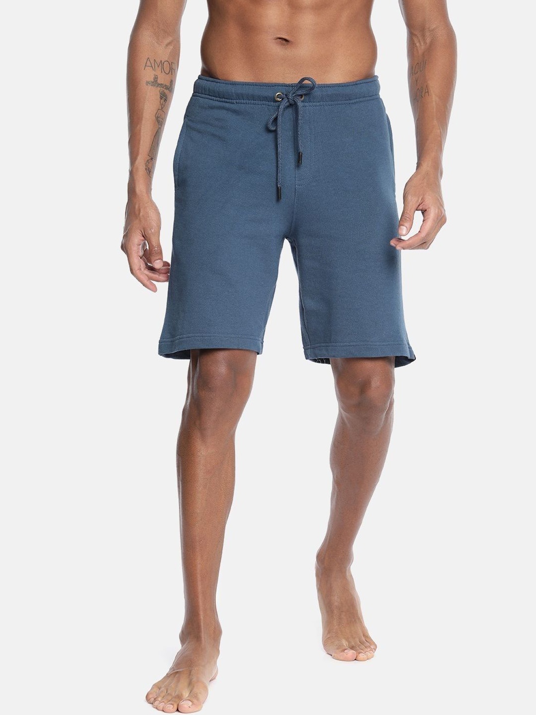 Bareblow Men Outdoor Cotton Shorts, Blue