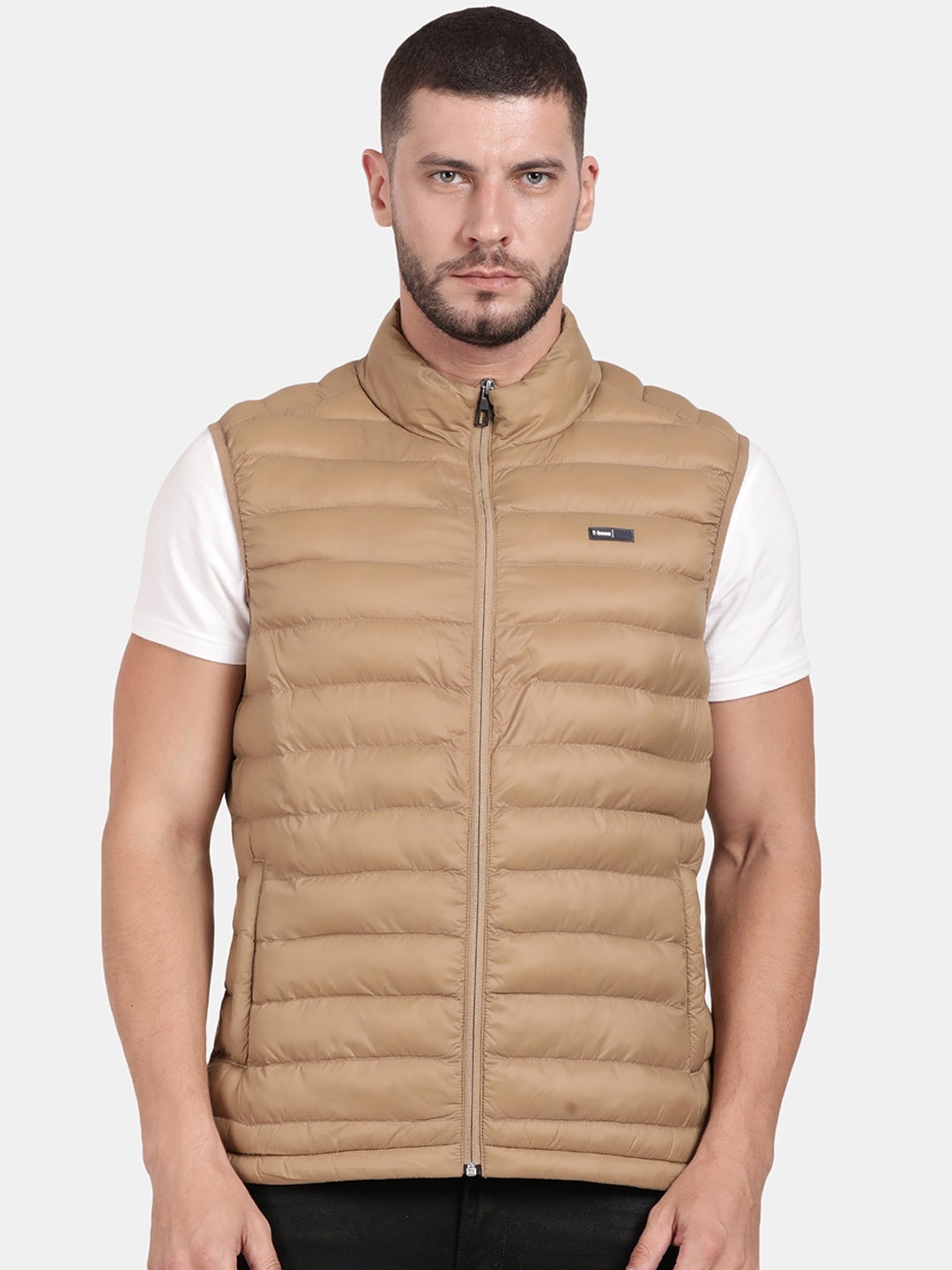 

t-base Mock Collar Insulator Puffer Jacket, Khaki