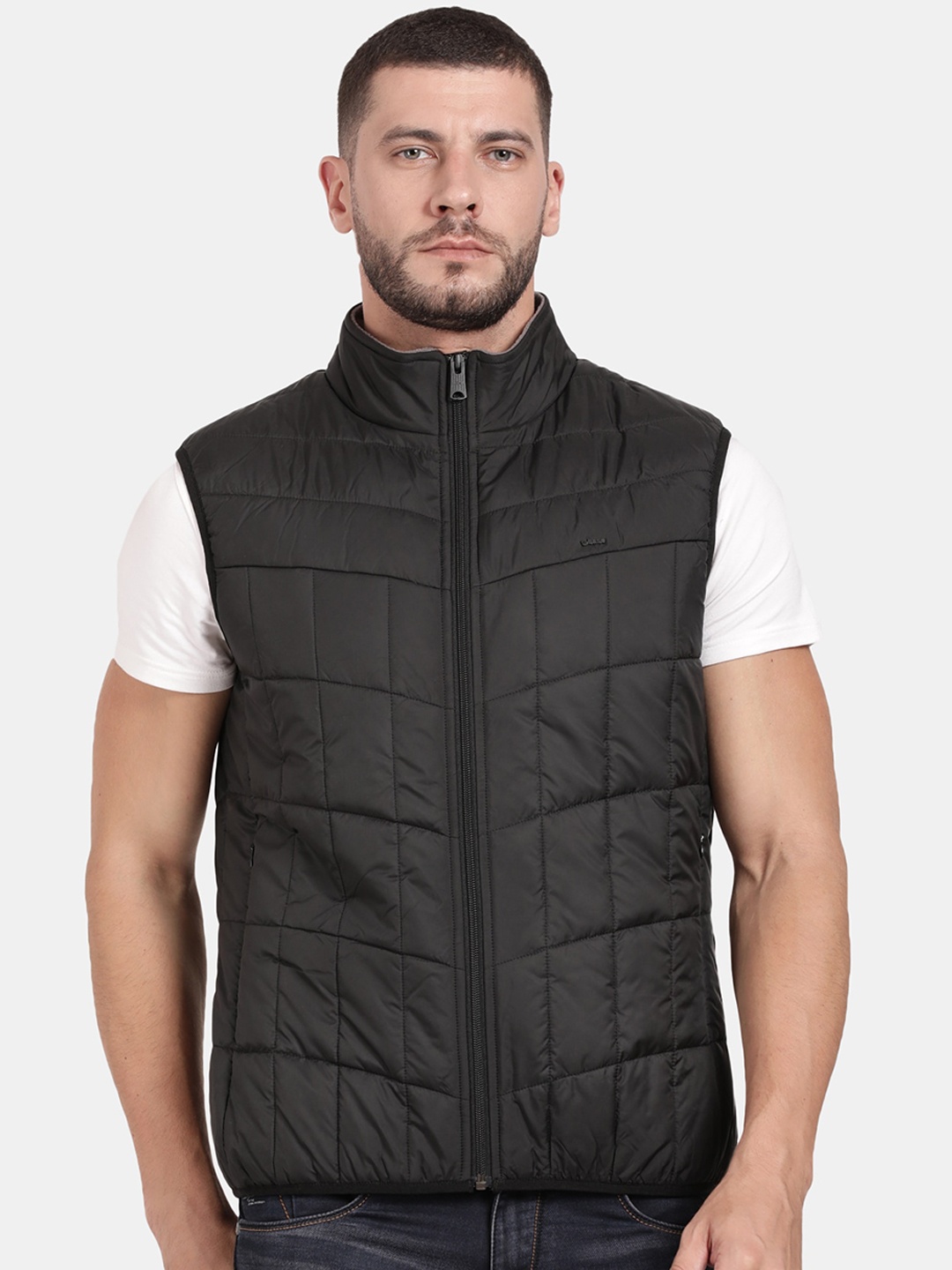 

t-base Mock Collar Insulator Padded Jacket, Black