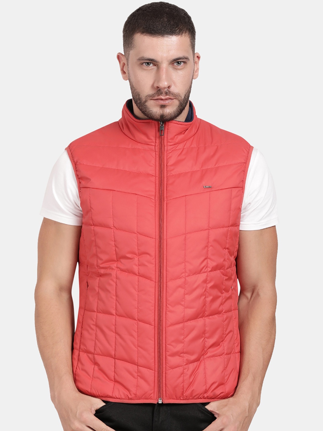 

t-base Mock Collar Insulator Padded Jacket, Red