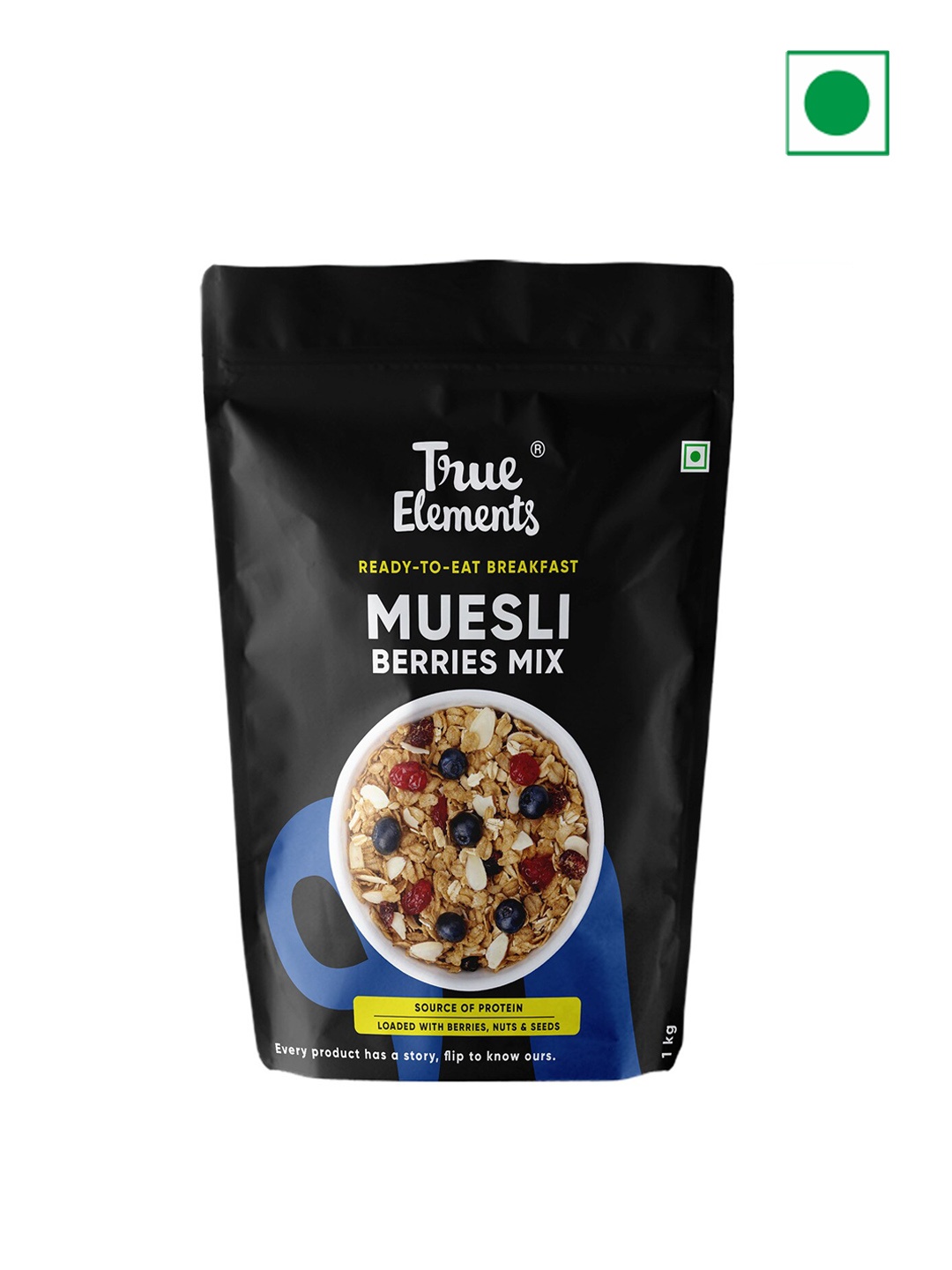 

True Elements Cranberry & Blueberry Muesli, Black