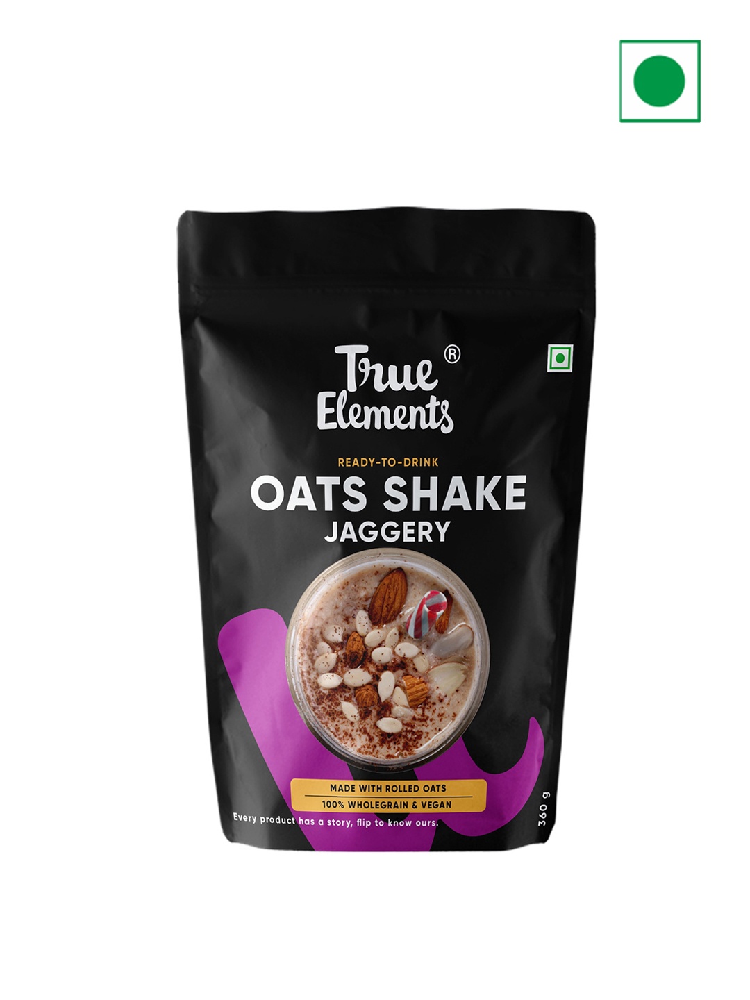 

True Elements Rolled Oats Shake 360gm, Black