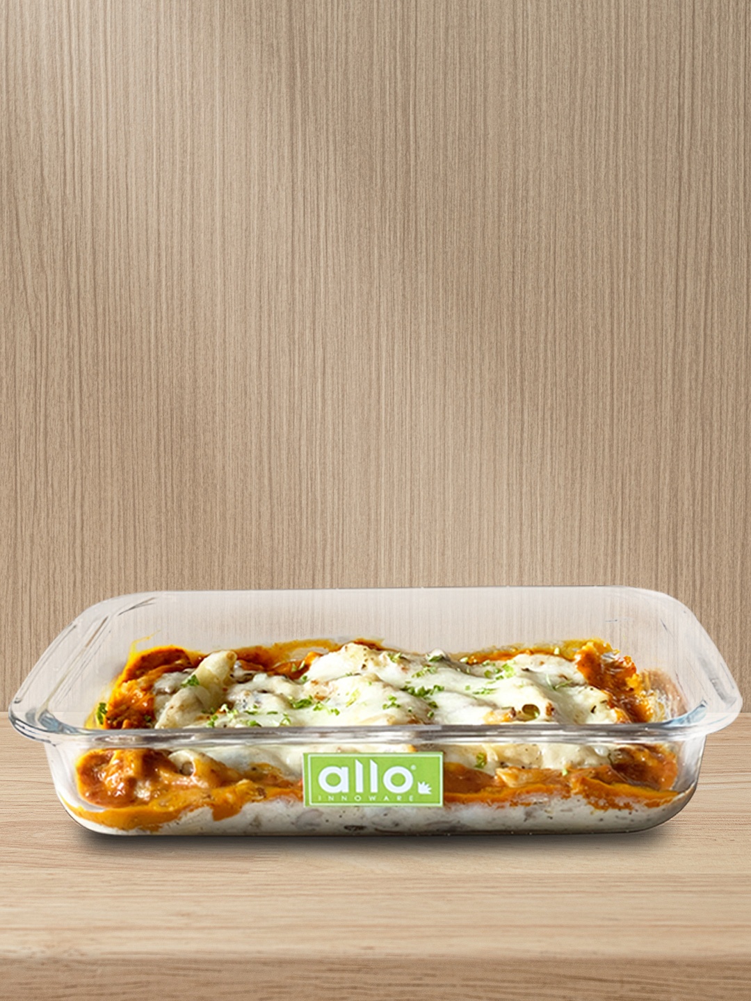 

Allo Transparent Oven and Microwave Safe Borosilcate Rectangle Glass Baking Dish, 1000ml