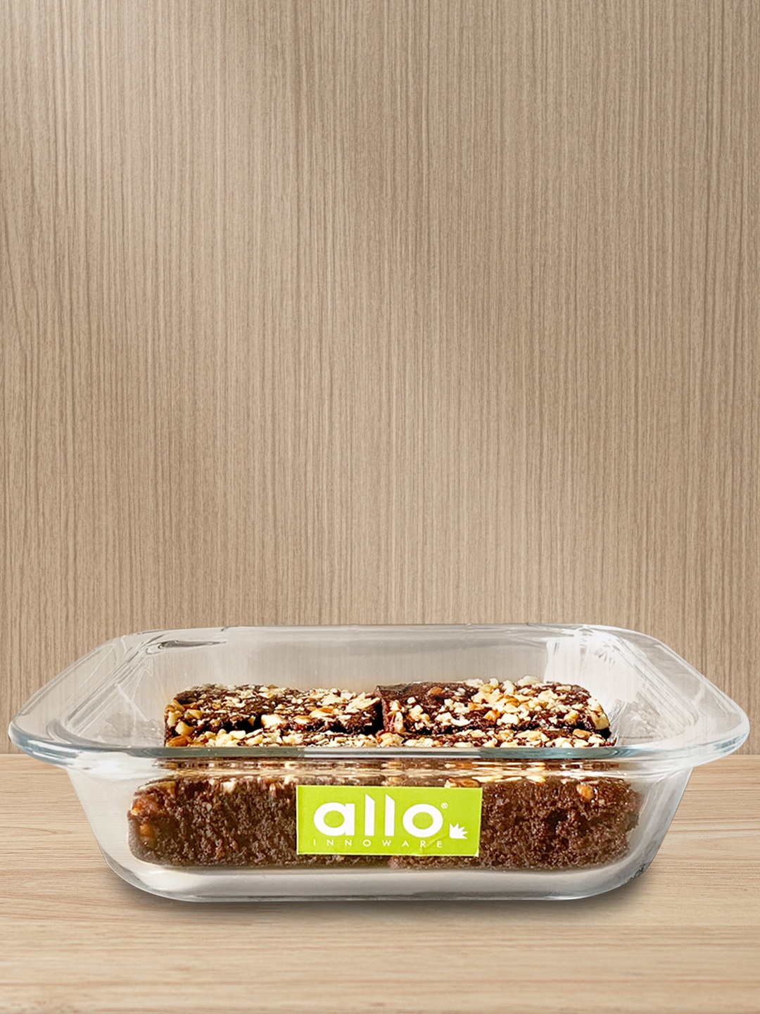 

Allo Transparent Oven and Microwave Safe Borosilcate Square Glass Baking Dish, 1800ml