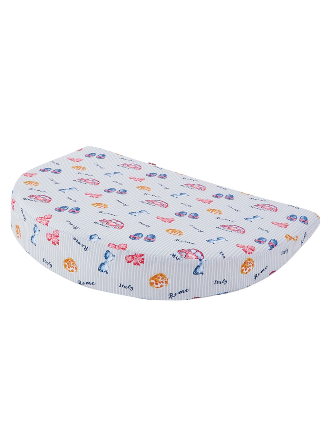 

VEA Kids Grey & Blue Conversational Printed Wedge Pillow