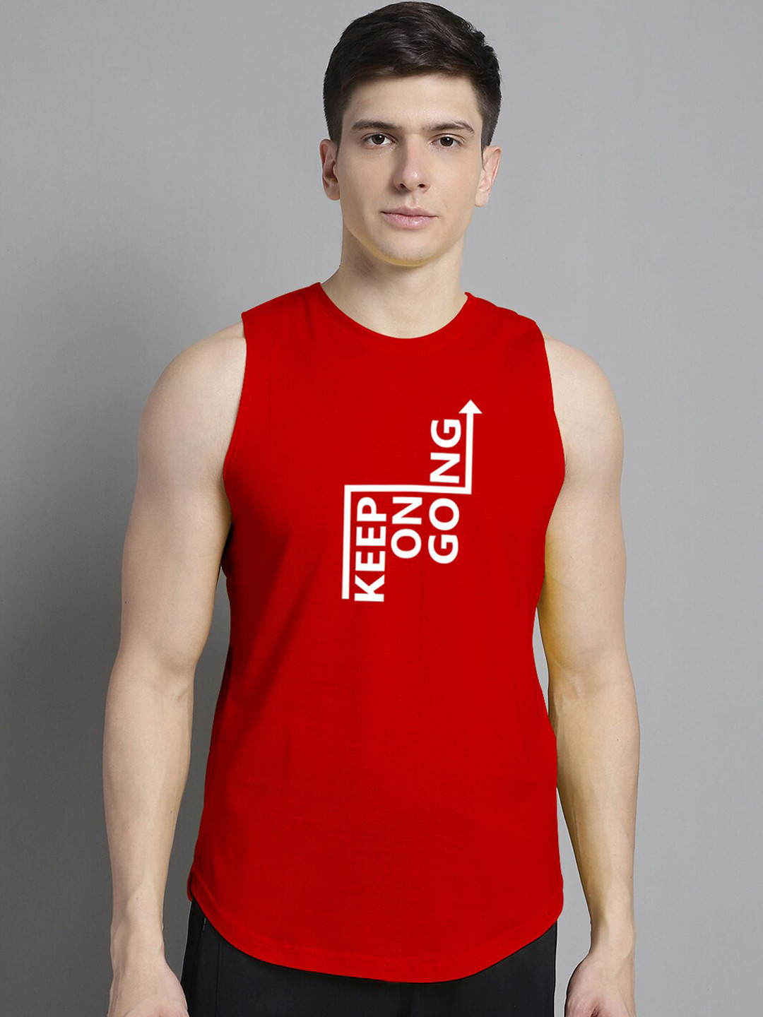 

FBAR Typography Printed Bio Wash Pure Cotton Innerwear Vests, Red