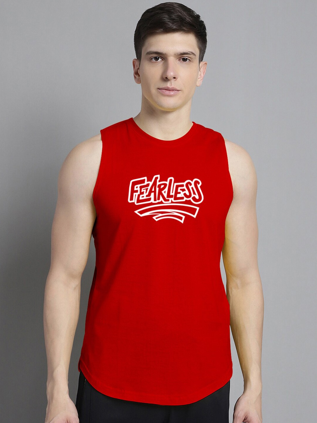 

FBAR Printed Bio Wash Pure Cotton Innerwear Vests, Red