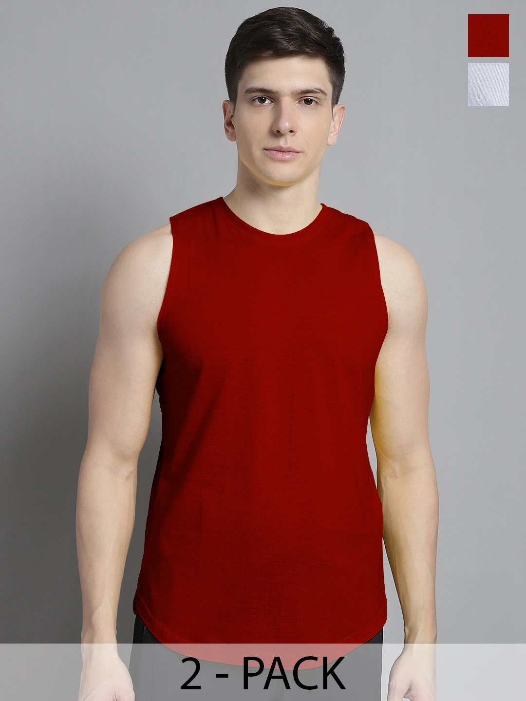 

FBAR Pack of 2 Bio-Wash Pure Cotton Training Innerwear Vests, White