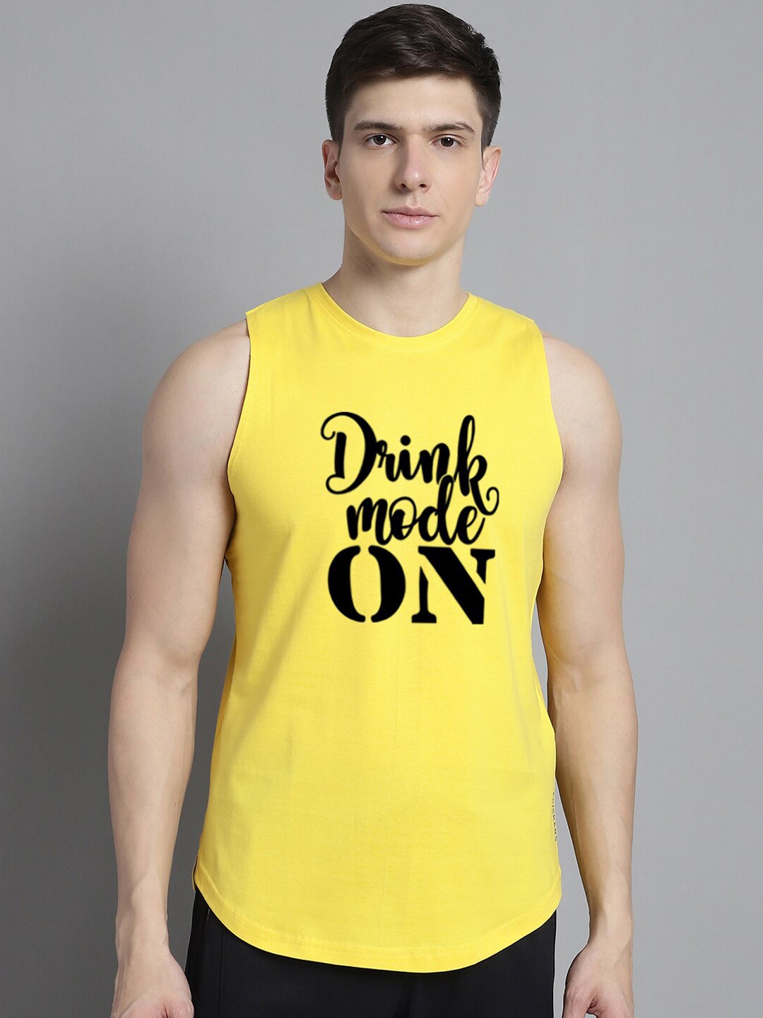 

FBAR Typhography Printed Pure Cotton Innerwear Vests 1011FBAE392-06-XS, Yellow
