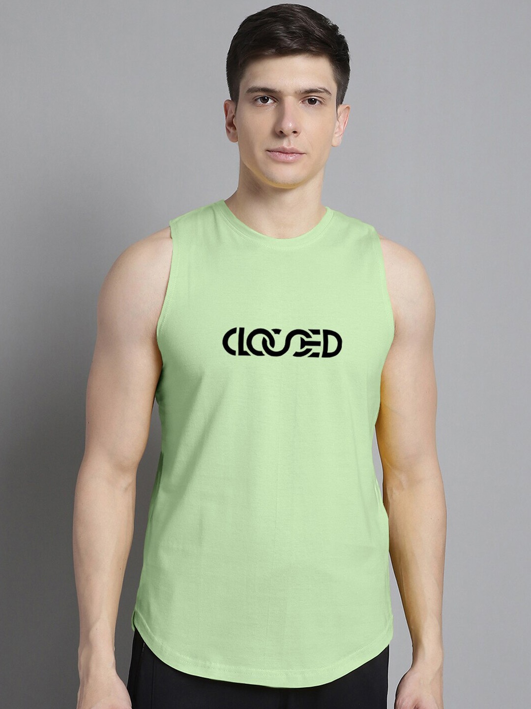 

FBAR Printed Bio Wash Pure Cotton Gym Innerwear Vests, Sea green