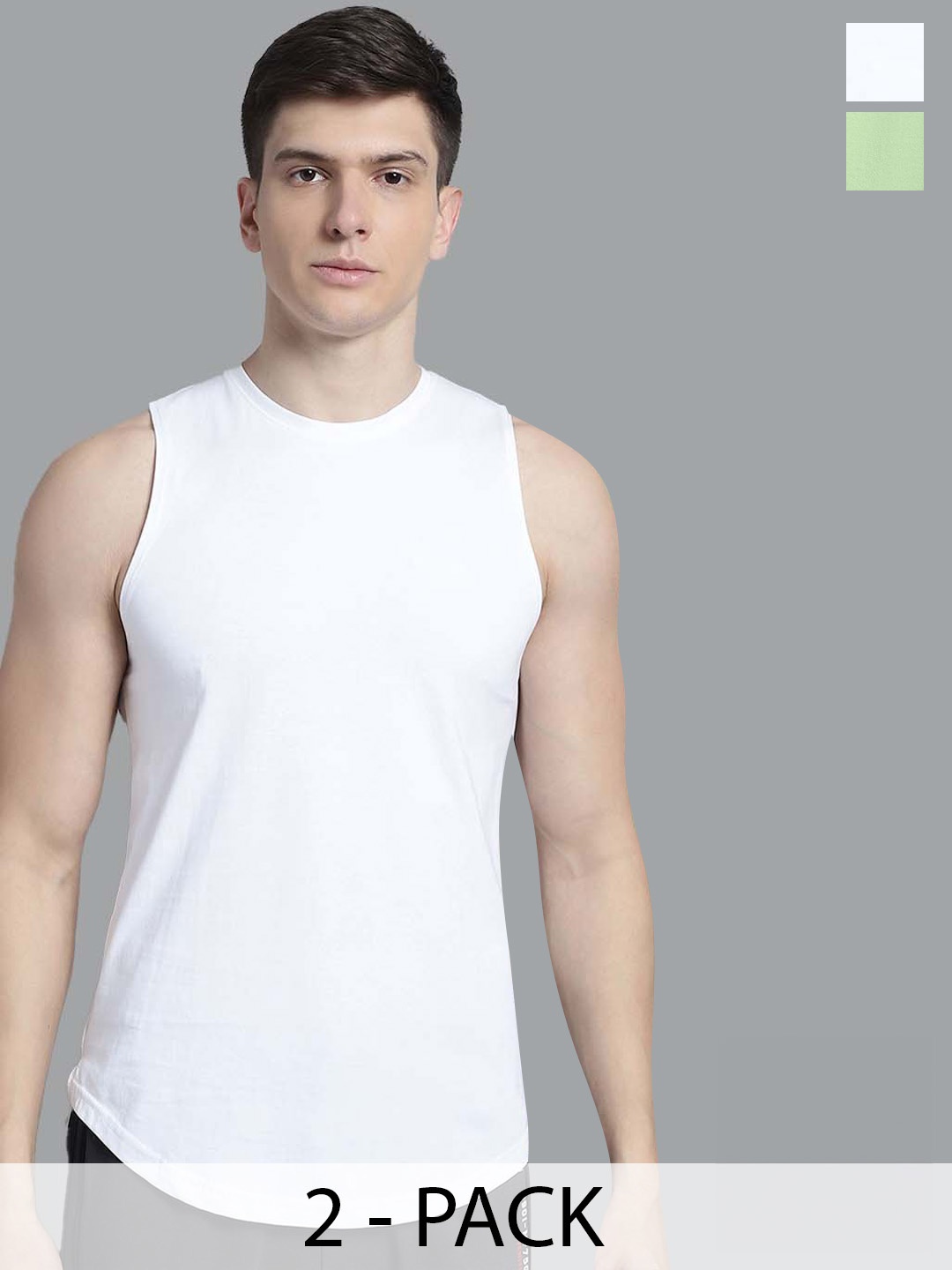 

FBAR Pack Of 2 Pure Cotton Training Innerwear Vests, White