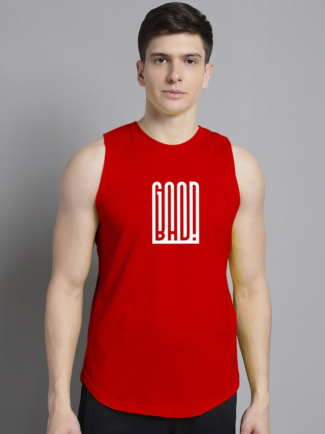 

FBAR Typographic Printed Bio-Wash Pure Cotton Innerwear Vests 1011FBAE423-03-XS, Red