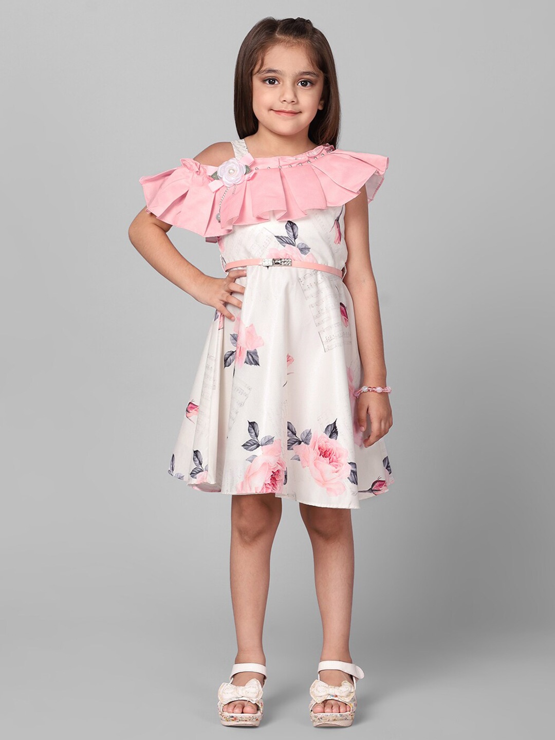 

Macwin Floral Printed Fit & Flare Dress, Pink