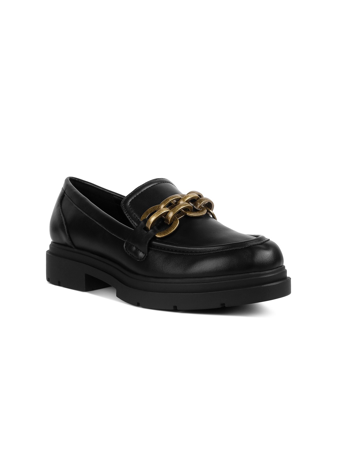 

London Rag Women Arthus Embellished Chunky Platform Loafers, Black