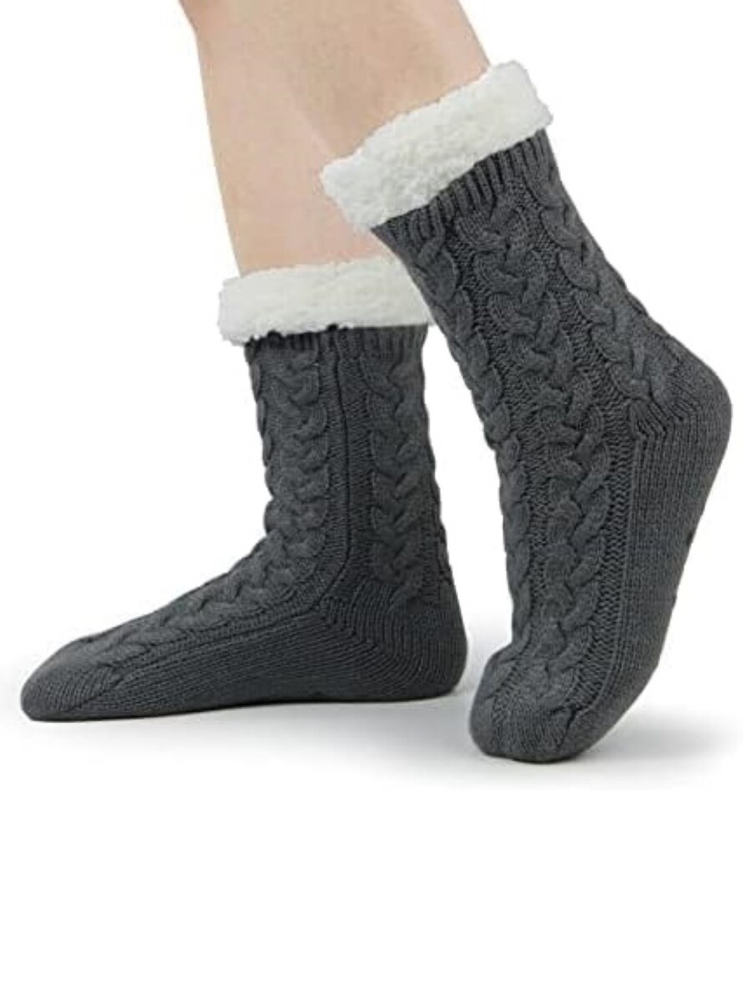 

EL REGALO Pack Of 2 Patterned Calf-Length Socks, Grey