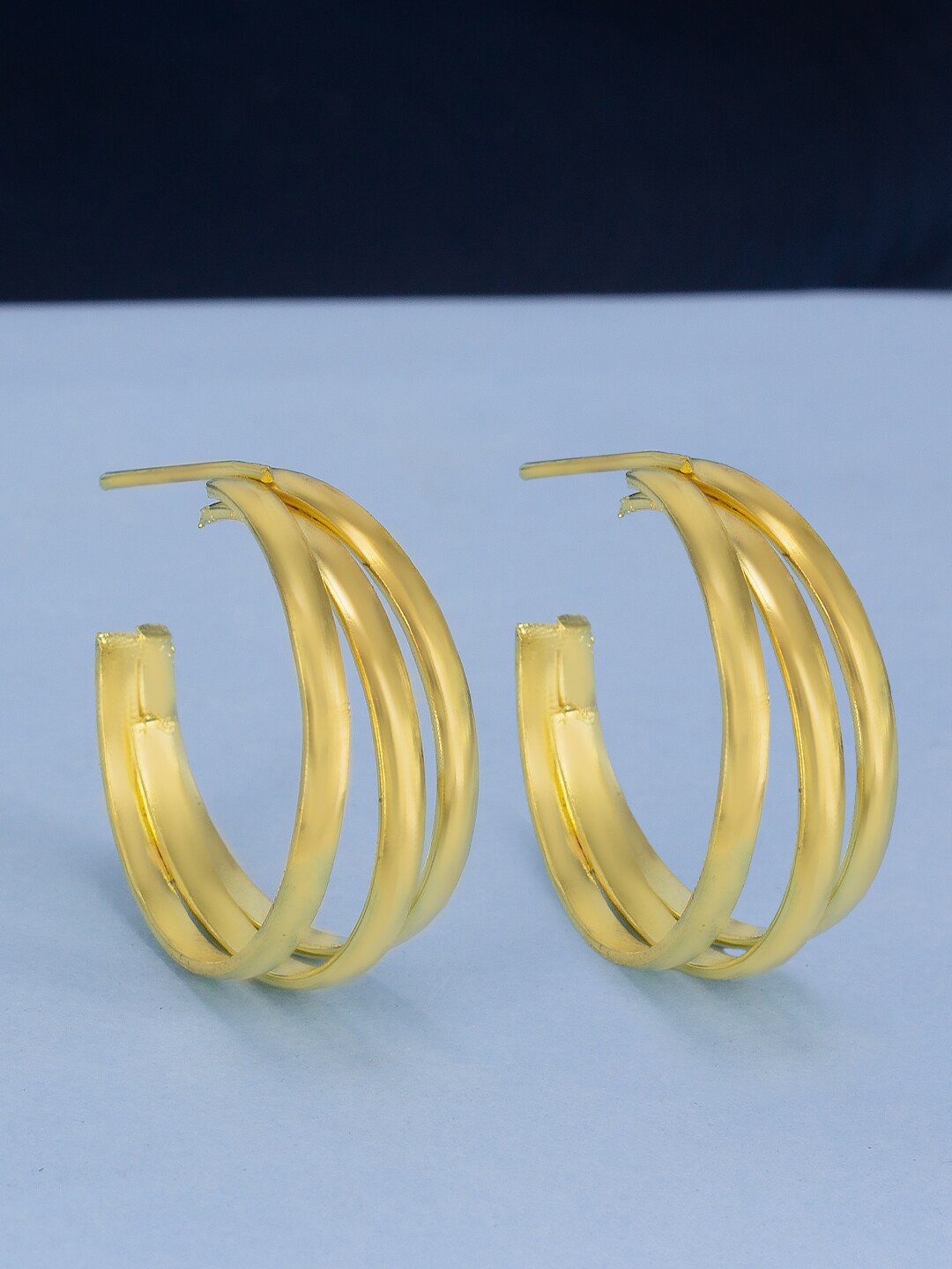 

PRIVIU Gold Plated Half Hoop Earrings